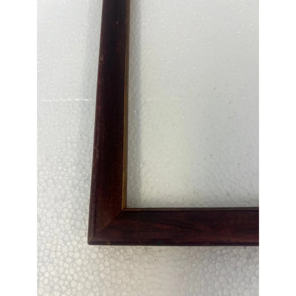 Vintage Carved Cherry Wood Picture Frame Holds 9x12 Art 1980s 1990s Traditional